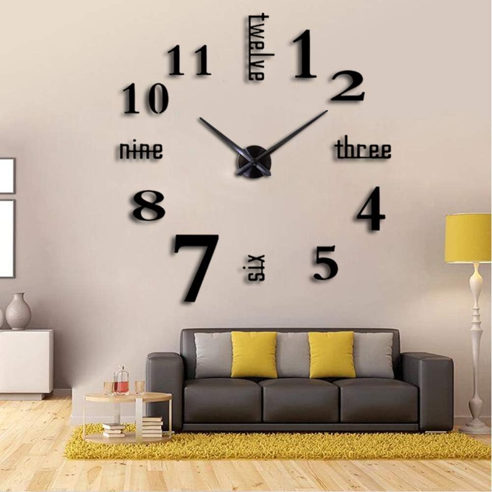 3D Wall Decal Decorative Clock PkOnlineMall