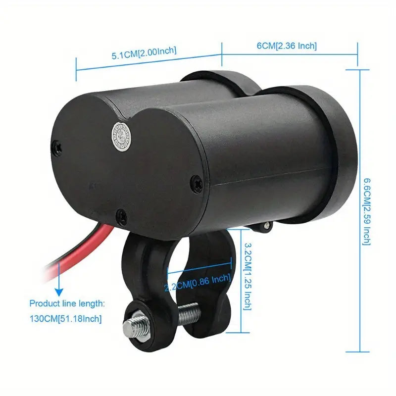 Multifunctional Motorcycle USB Charger and Lighter PkOnlineMall