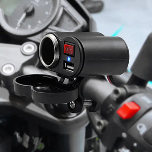 Multifunctional Motorcycle USB Charger and Lighter PkOnlineMall