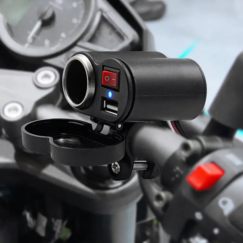 Multifunctional Motorcycle USB Charger and Lighter PkOnlineMall