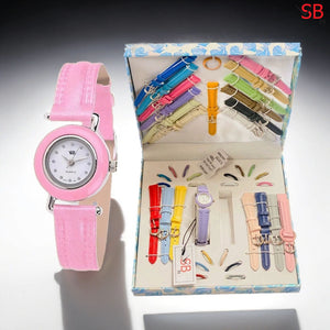 Interchangeable 6 Straps & 21 Straps Set Watch For Girls With Various Different Styles SB FIT® My Store