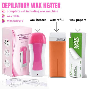 3 In 1 Wax Depilatory Refill Machine With Roller Wax Avuke Goods