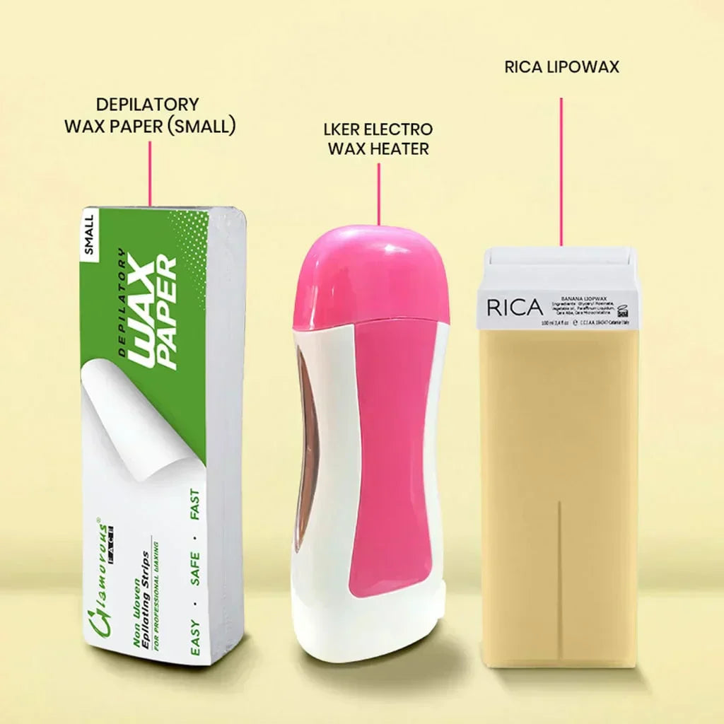 3 In 1 Wax Depilatory Refill Machine With Roller Wax Avuke Goods