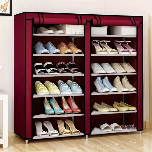 6-Layer Shoe Rack Cabinet: Waterproof, Dustproof & Lightweight shopping Light PK