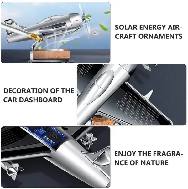 Premium Metal Solar Helicopter Car air freshener for Car And Home Trustify