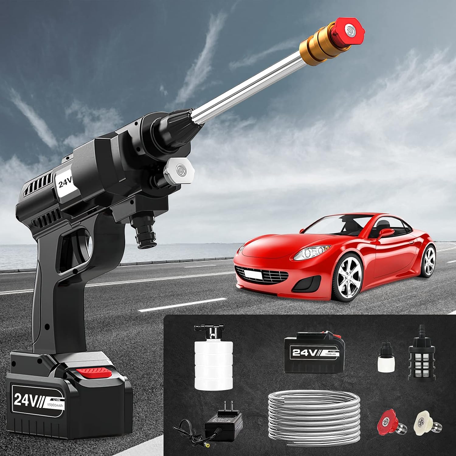 Cordless Portable High Pressure Spray Water Gun PkOnlineMall