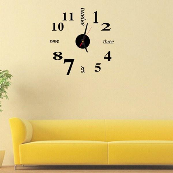 3D Wall Decal Decorative Clock PkOnlineMall