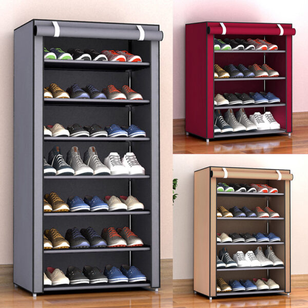 6-Layer Shoe Rack Cabinet: Waterproof, Dustproof & Lightweight shopping Light PK