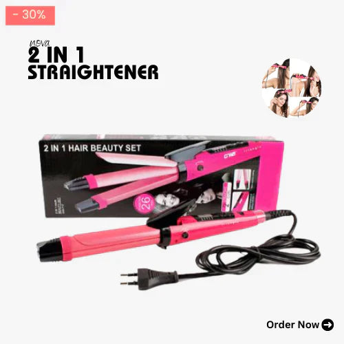Nova 2 In 1 Hair Curler & Straightener Trustify