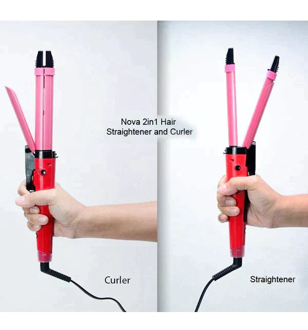Nova 2 In 1 Hair Curler & Straightener Trustify