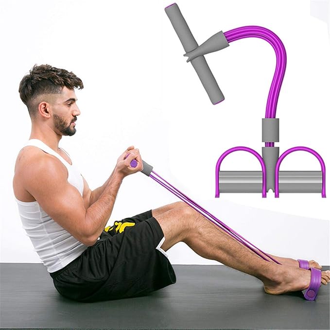 High Quality Tummy Trimmer Pedal Resistance Bands Dual Edge