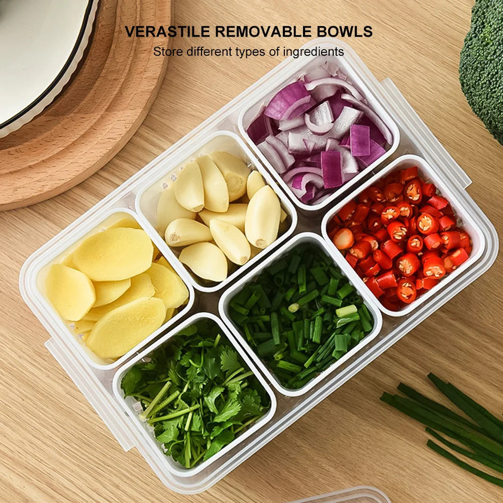6-Grids Refrigerator Storage Box shopping Light PK