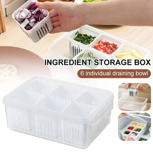 6-Grids Refrigerator Storage Box shopping Light PK
