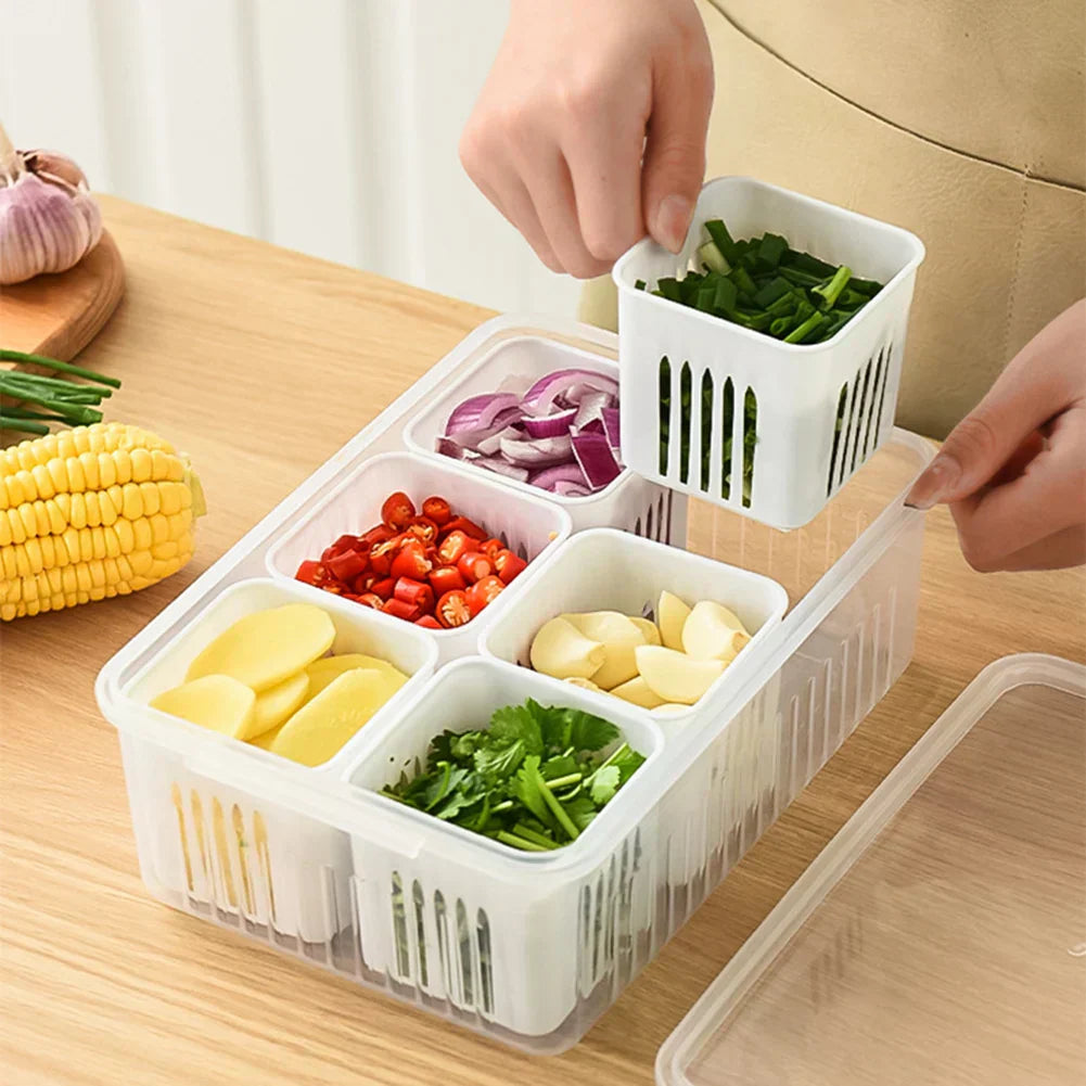 6-Grids Refrigerator Storage Box shopping Light PK