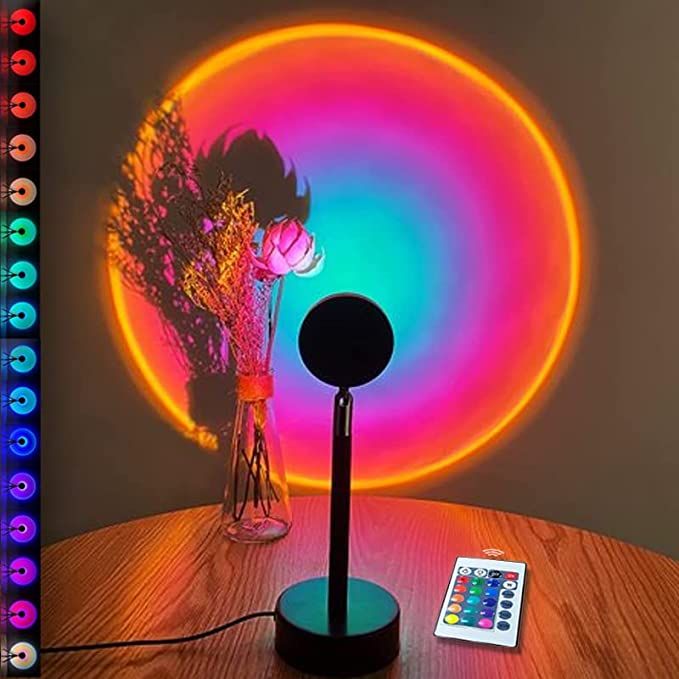 Sunset Lamp Multi Color With Remote Avuke Goods