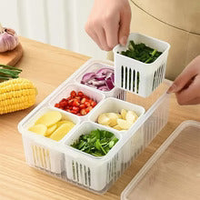 6-Grids Refrigerator Storage Box shopping Light PK