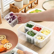6-Grids Refrigerator Storage Box shopping Light PK