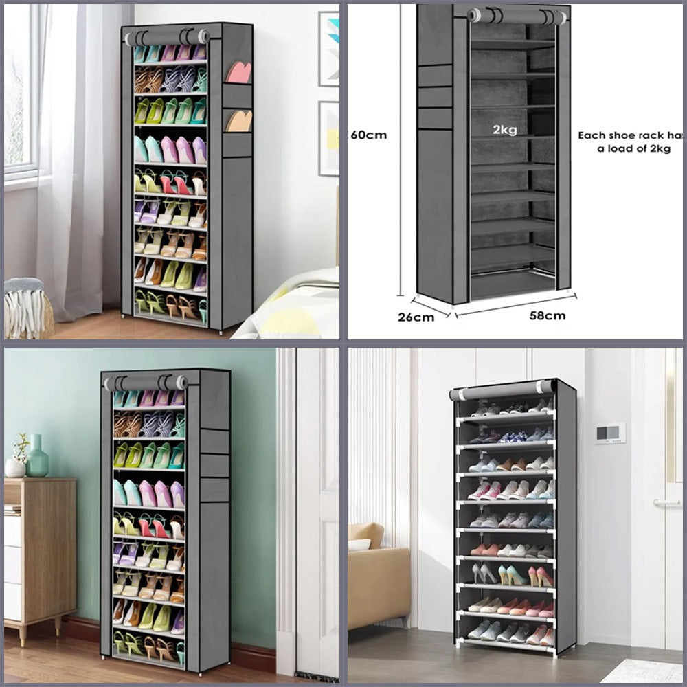 6-Layer Shoe Rack Cabinet: Waterproof, Dustproof & Lightweight shopping Light PK