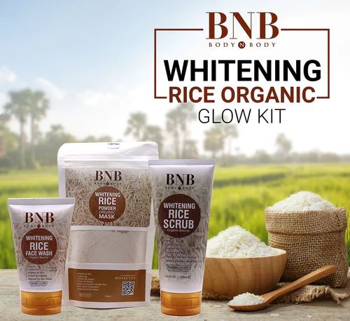 Pack of 3 BNB Rice Extract Bright & Glow Kit Golden Cap with box Zayrova