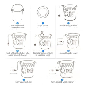 Mini Washing Machine Portable Ultrasonic Turbine Washer Shahjahan Store