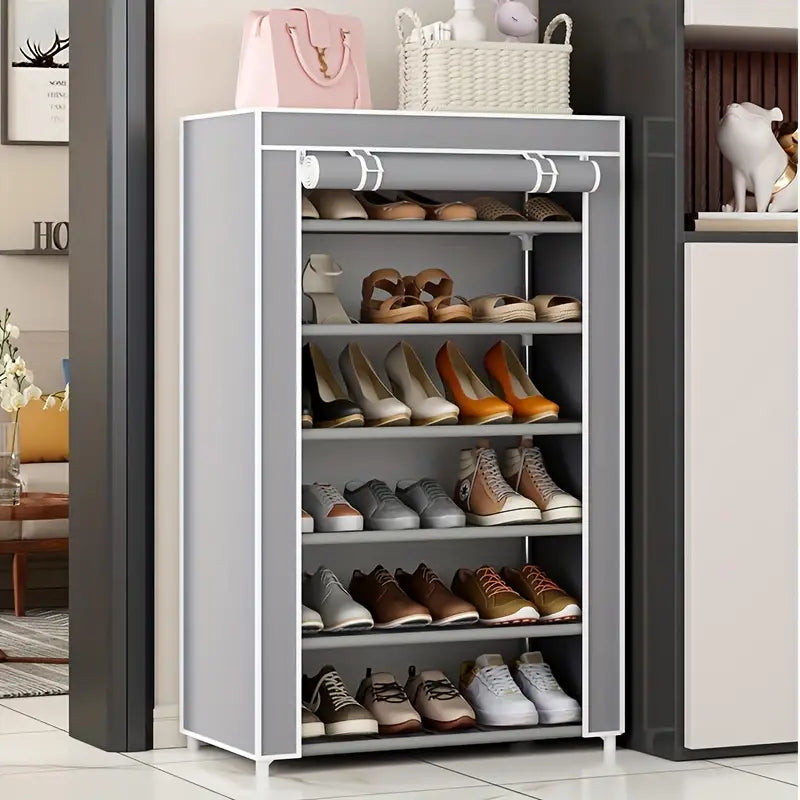 6-Layer Shoe Rack Cabinet: Waterproof, Dustproof & Lightweight shopping Light PK