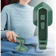 Mini Steam Iron with comfortable handle and green color Aram ka bazar