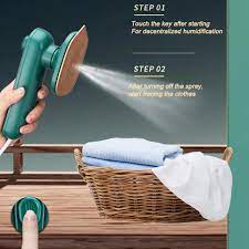 Mini Steam Iron with comfortable handle and green color Aram ka bazar