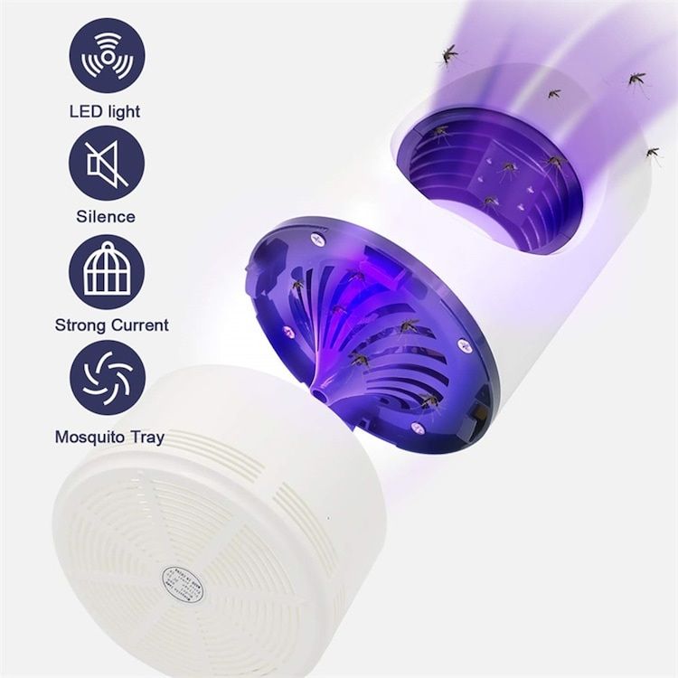 Electric Mosquito Trap Blue Light Mosquito Killer Lamp With USB Power Suction Fan No Zapper Child Safe self