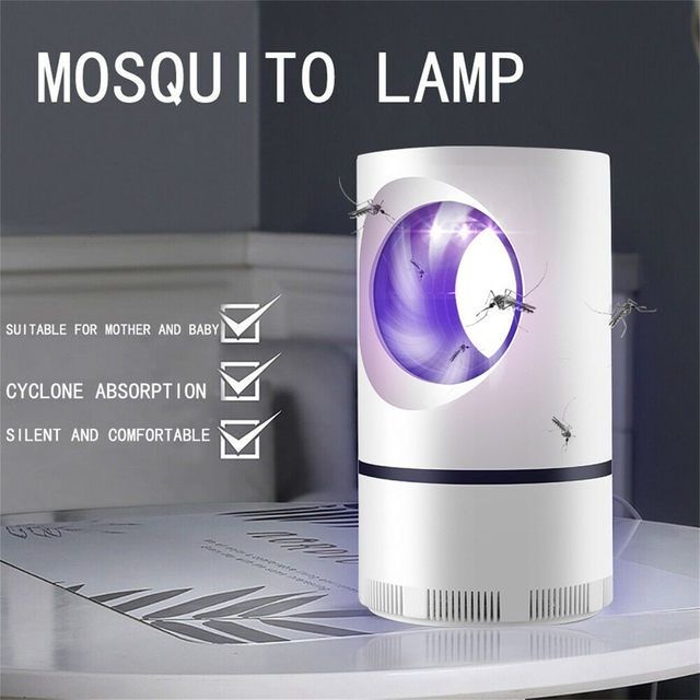 Electric Mosquito Trap Blue Light Mosquito Killer Lamp With USB Power Suction Fan No Zapper Child Safe self