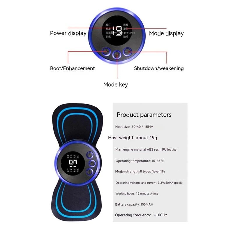 EMS Mini Electric Body Massager – Cervical, Neck & Back Pain Relief ONLINE MARKET