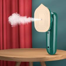 Mini Steam Iron with comfortable handle and green color Aram ka bazar