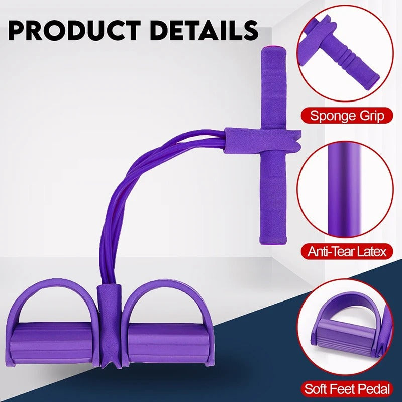 High Quality Tummy Trimmer Pedal Resistance Bands Dual Edge