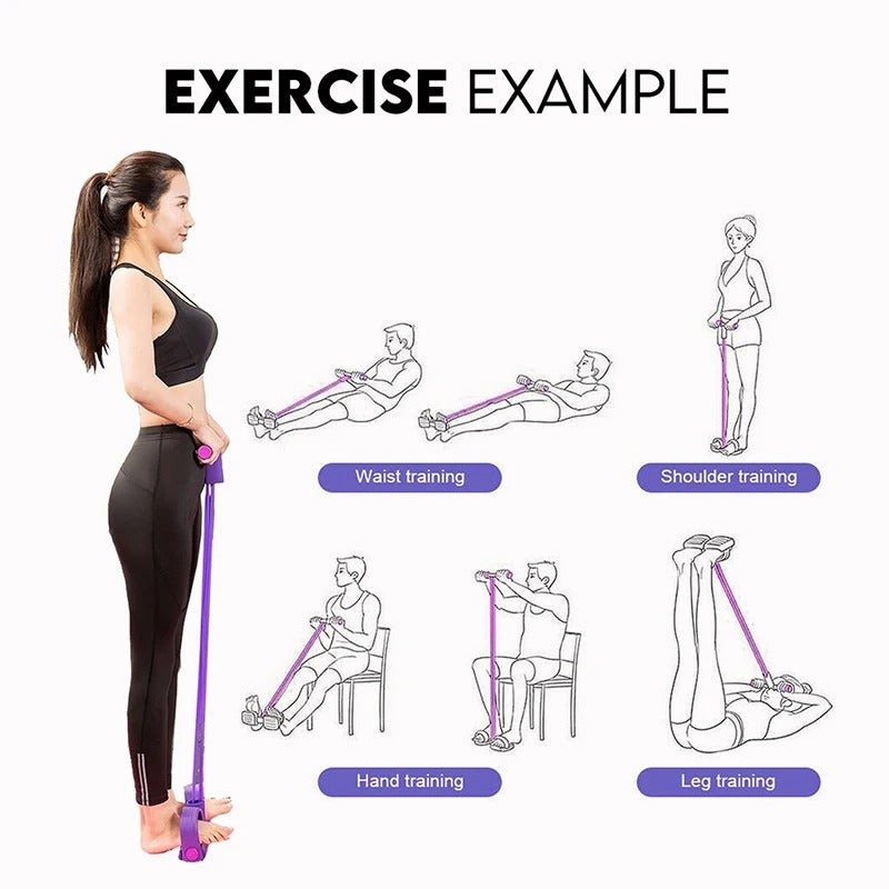 High Quality Tummy Trimmer Pedal Resistance Bands Dual Edge