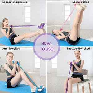 High Quality Tummy Trimmer Pedal Resistance Bands Dual Edge