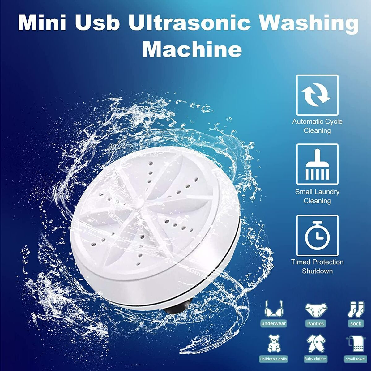 Portable Ultrasonic Mini Washing Machine Trustify
