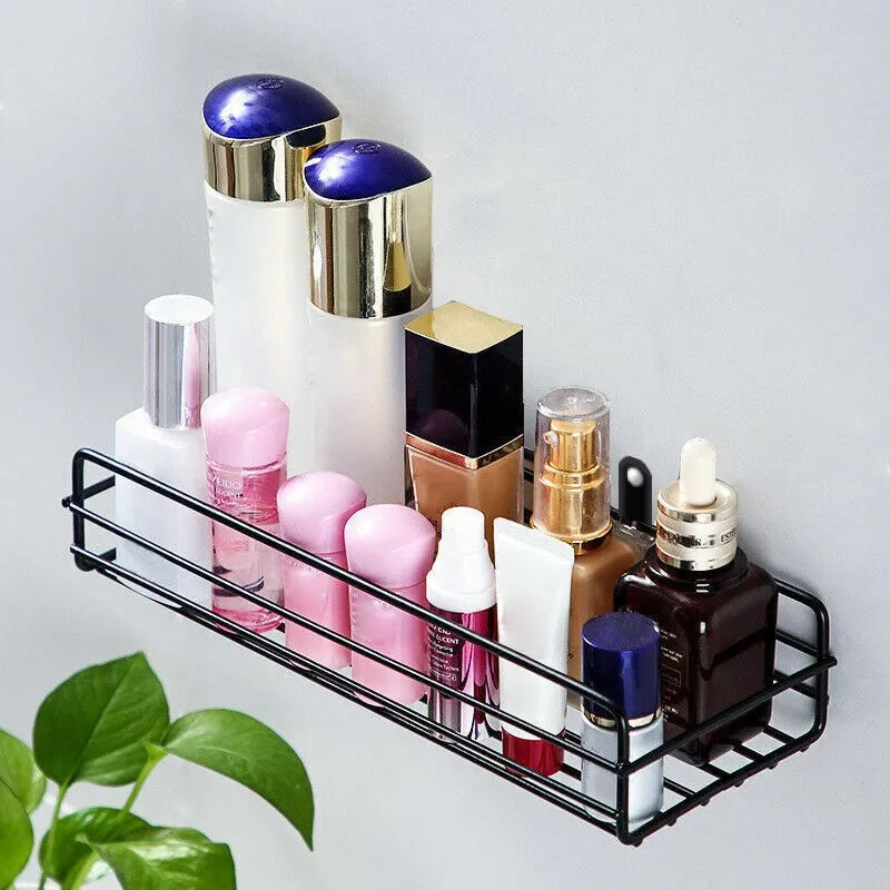 wall mounted multipurpose shelf with adhesive tapes by Metallics Home Metallics-Home