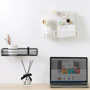 wall mounted multipurpose shelf with adhesive tapes by Metallics Home Metallics-Home