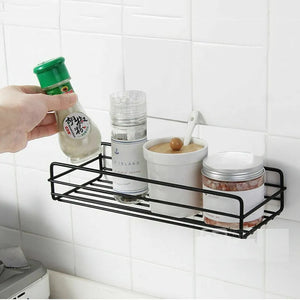 wall mounted multipurpose shelf with adhesive tapes by Metallics Home Metallics-Home