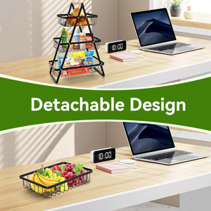 wooden handle counter top 3-tier fruit and vegetable stand by Metallics Home Metallics-Home